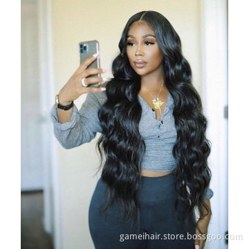 Wholesale Cheap Transparent Lace Frontal Closure Wig Body Wave Raw Indian Virgin Human Hair Full Hd Glueless Lace Front Wig